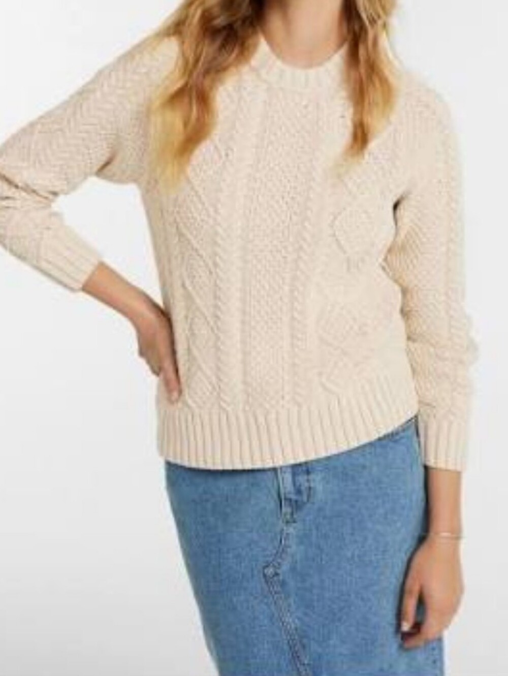 L.L. Bean Crewneck Signature Fisherman Sweater